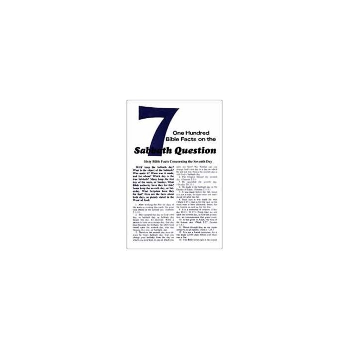 One Hundred Facts on the Sabbath Question, pkg of 100 One Hundred Facts on the Sabbath Question, pkg of 100