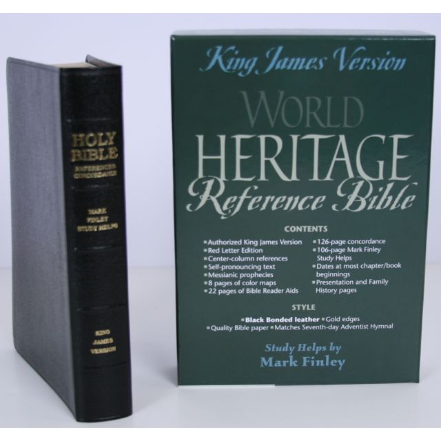 KJV Bible Burgundy Leather with Mark Finley Helps